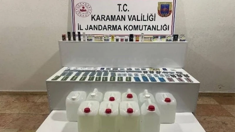 Karaman’da uyuşturucu ve etil alkol ele geçirildi: Aranan 8 kişi tutuklandı